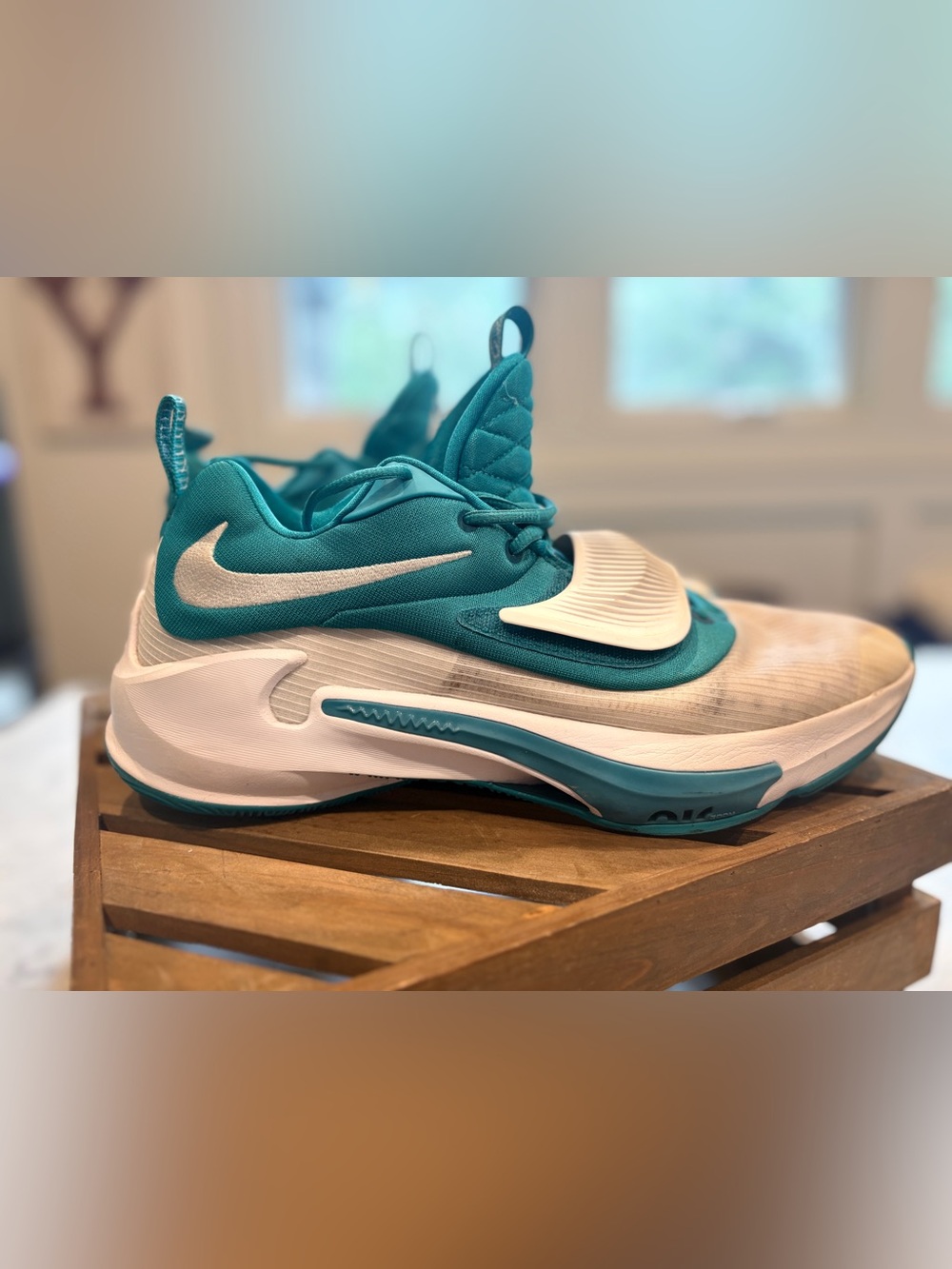 Nike Zoom Freak 3 TB Promo Men's Basketball, 14.5  Aqua Blue DM7378-403 EUC!